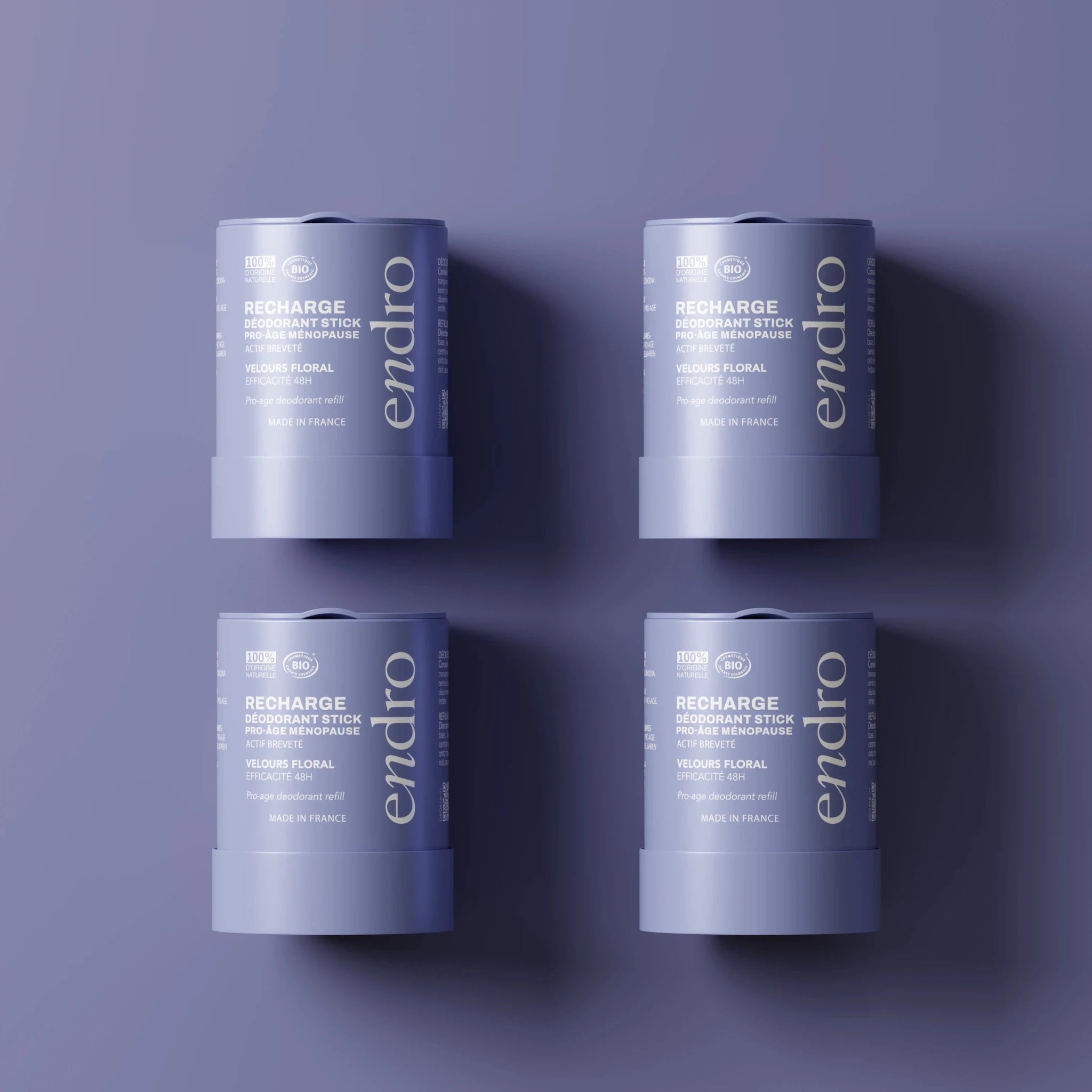 Pack 1 an de recharge de déodorant stick - Pro-âge Ménopause - Endro Cosmetiques