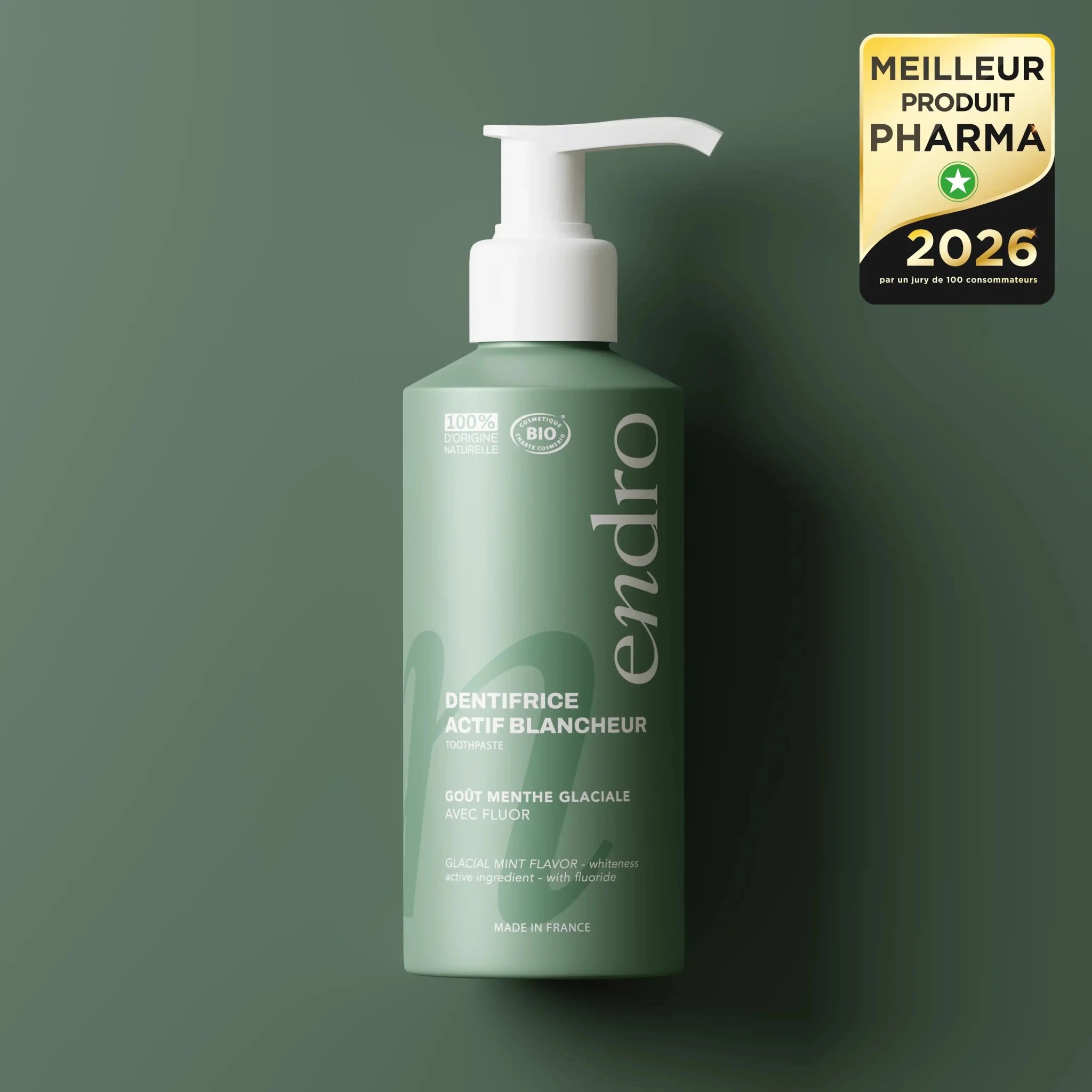 Dentifrice Actif Blancheur - Goût Menthe Glaciale - Endro Cosmetiques