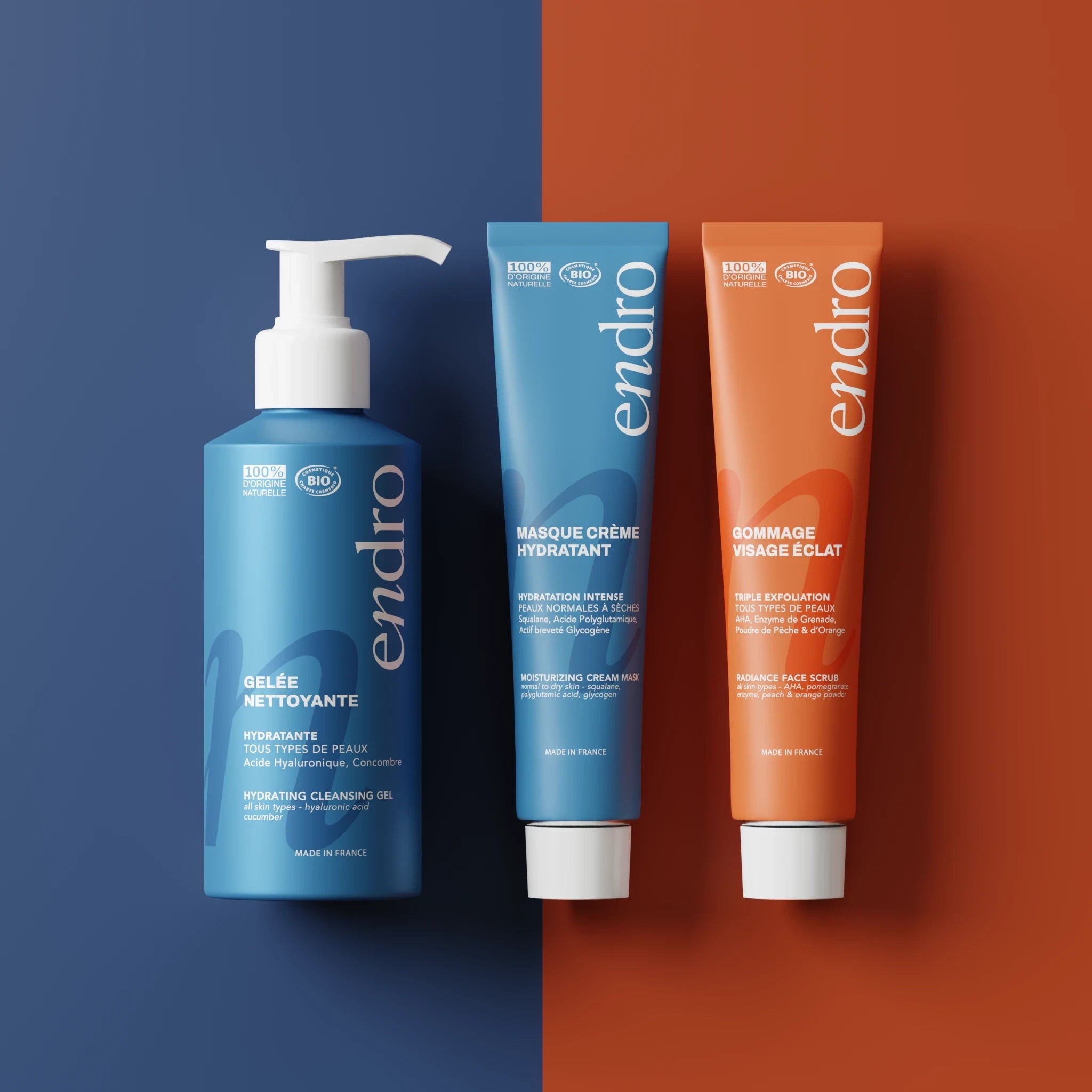 Trio préparation gommage, masque et gelée - Endro Cosmetiques